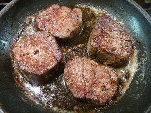 In the pan